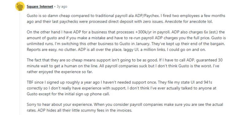 passionate review offered by a reddit user