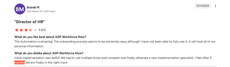 users complaining about implementation