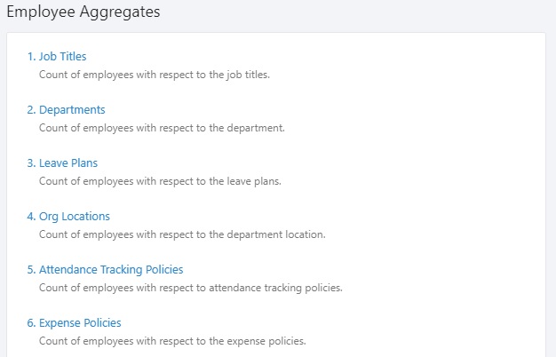 Employee Aggregates