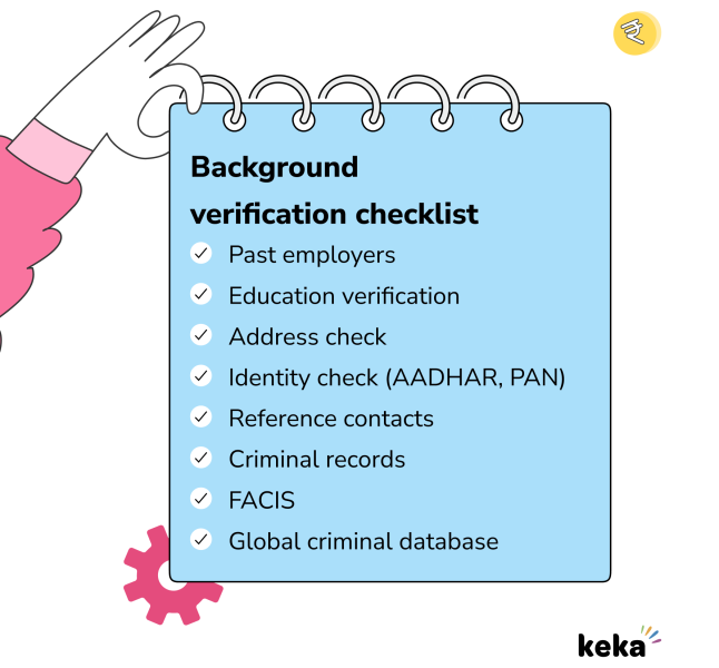 checklist for background verification