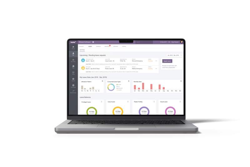employee leave summary dashboard