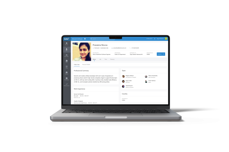 employee profile dashboard