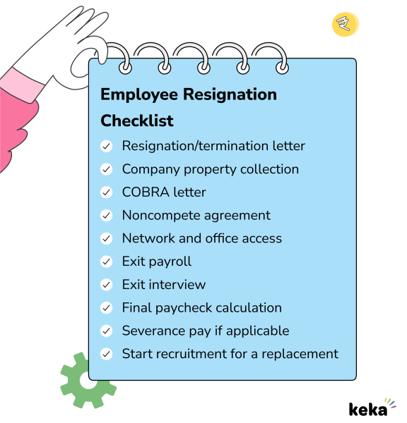 checklist for employee resignation