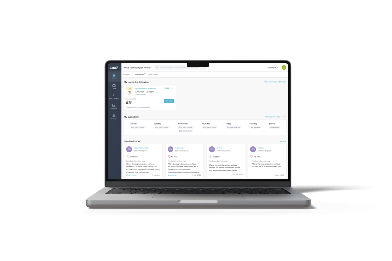interviews dashboard