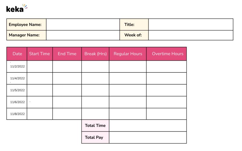 keka manual timesheet