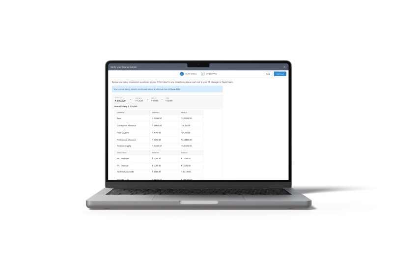 salary details dashboard
