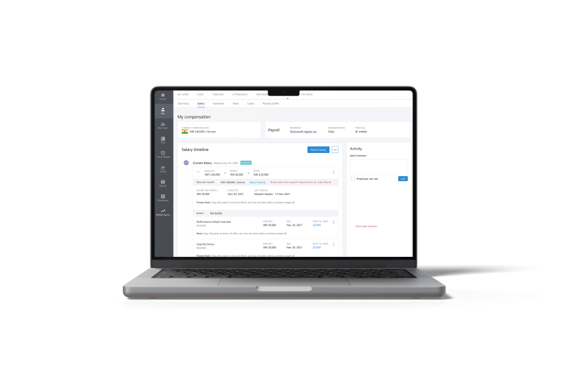 salary timeline dashboard