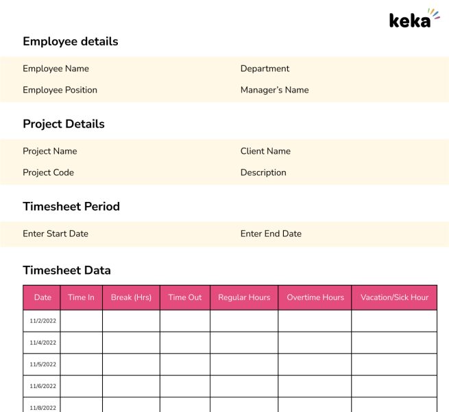 timesheet components