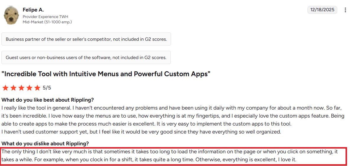 some users noted delays when clocking in or navigating between screens