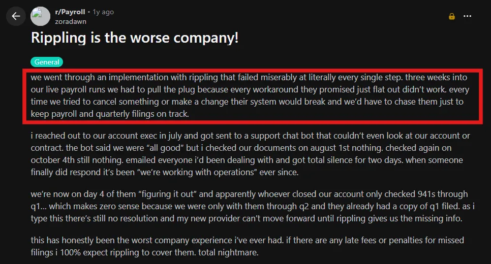 Rippling user review