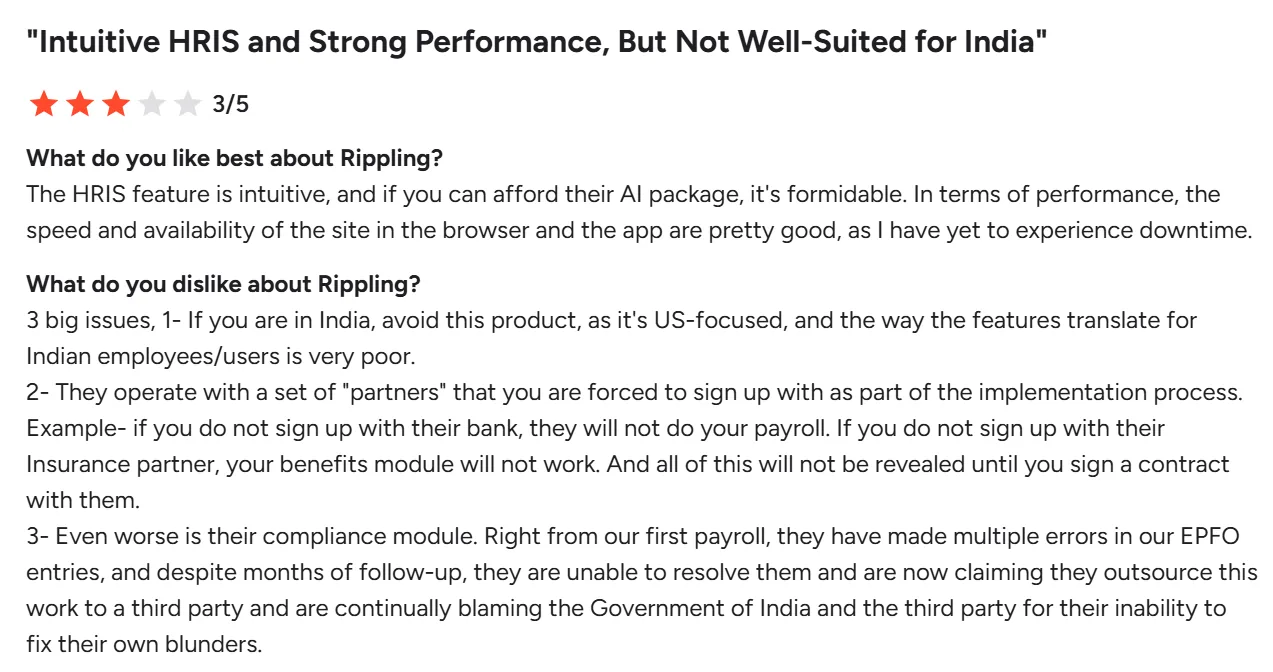 Rippling review on G2
