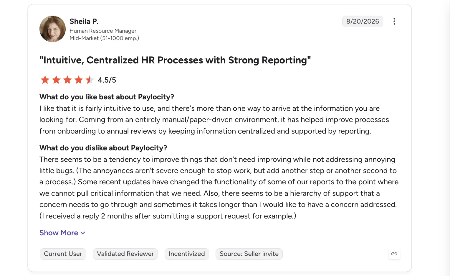 Paylocity – 4.4/5 screenshot