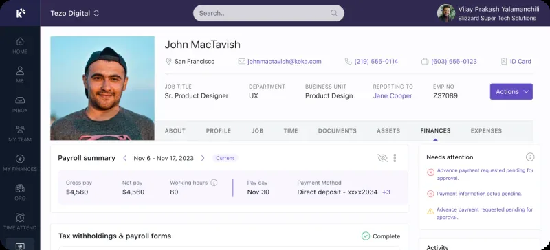 Keka (4.4/5 (2,390 reviews) screenshot