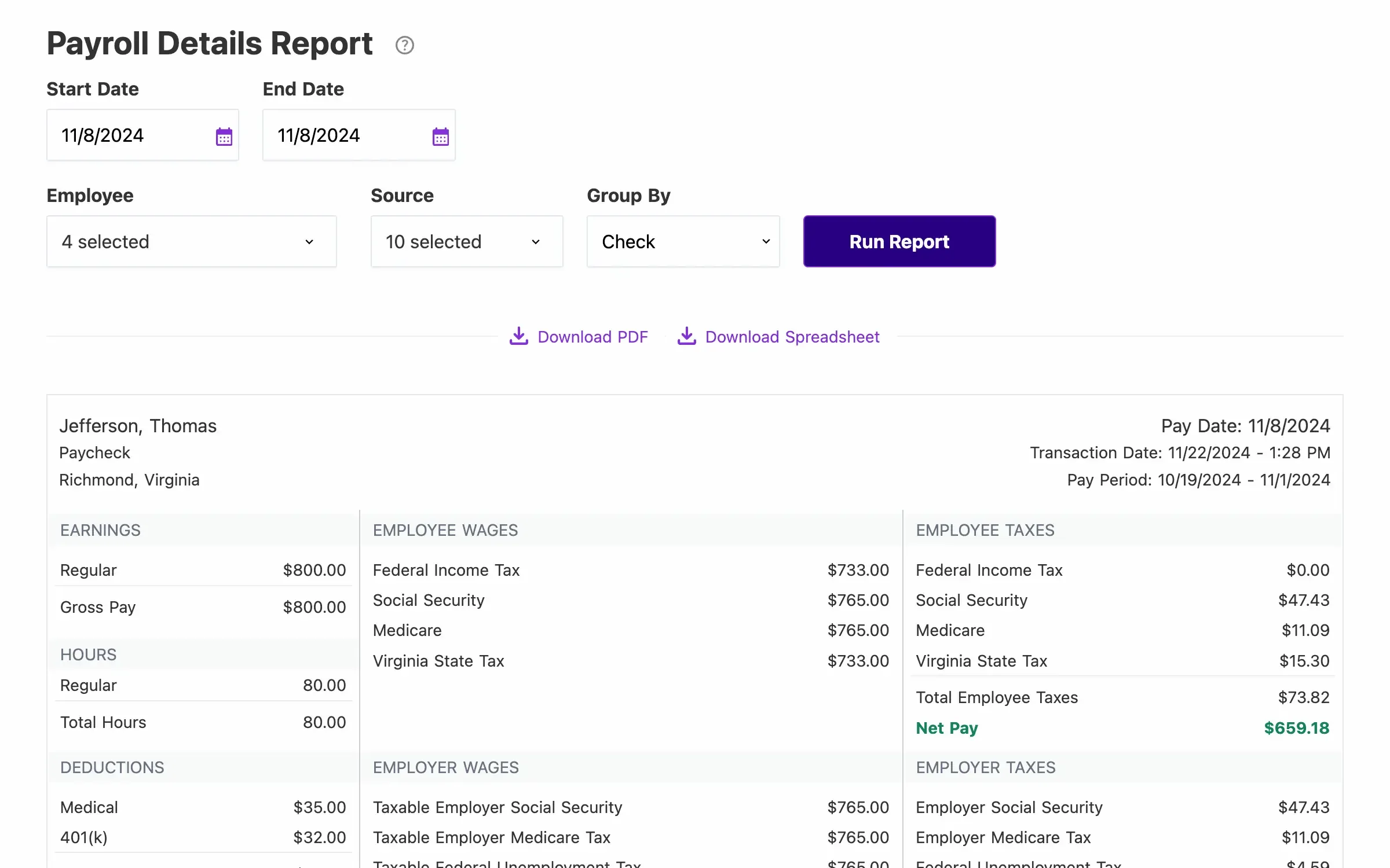 Patriot Software screenshot