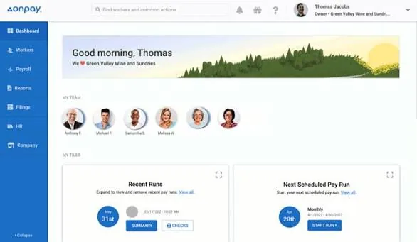 OnPay screenshot
