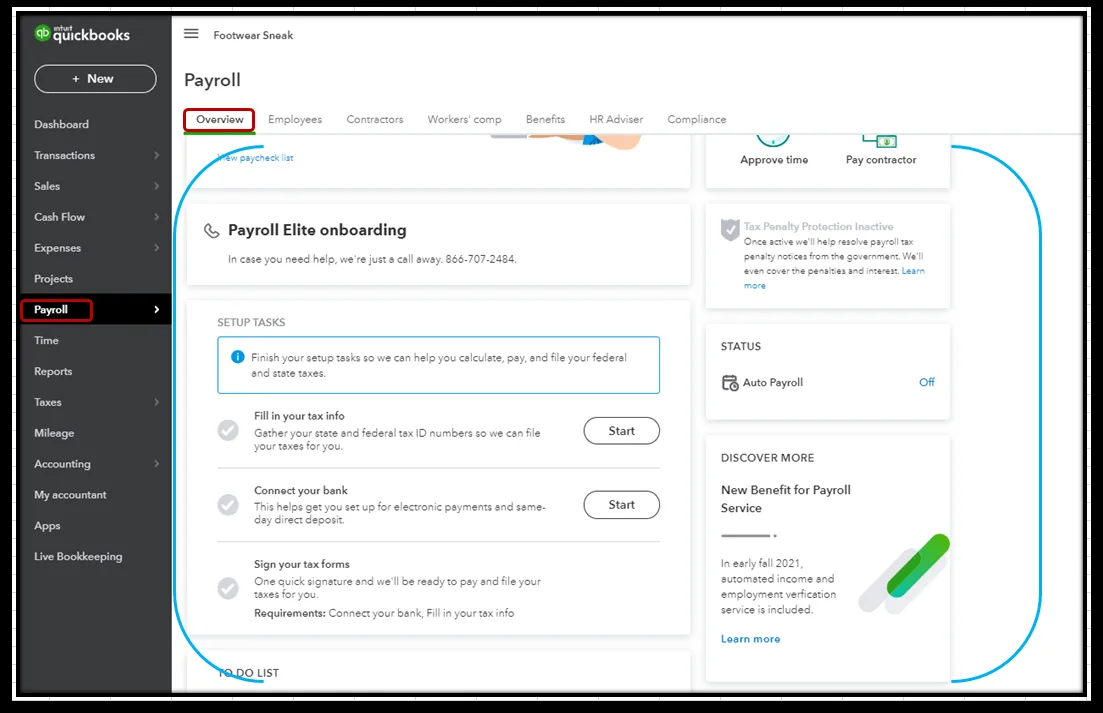 QuickBooks Payroll screenshot