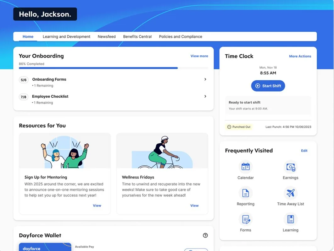Dayforce employee experience dashboard