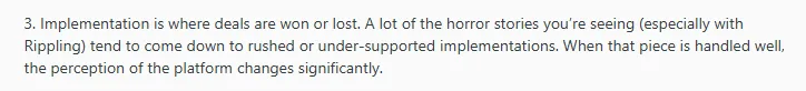 Rippling user review on implementation experience