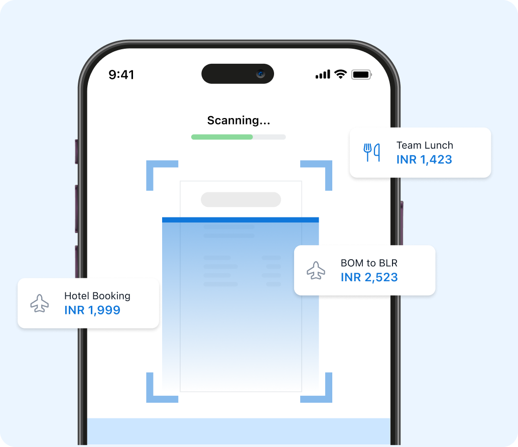 Real-time expense claims with end-to-end tracking