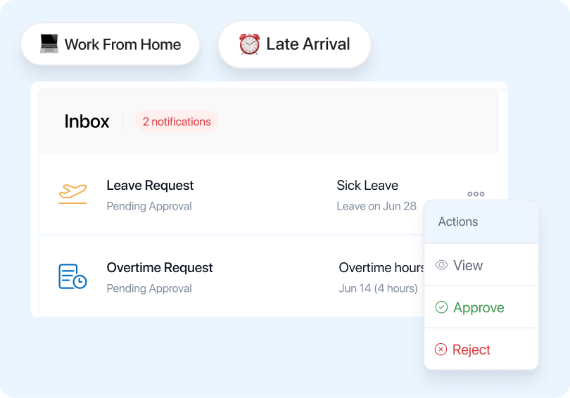 Manage all approvals  from one inbox
