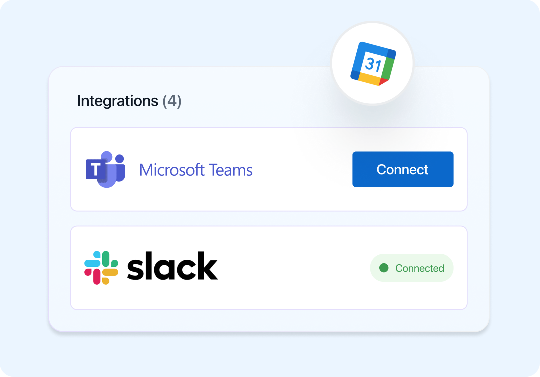 Integrate with Slack and MS Teams 