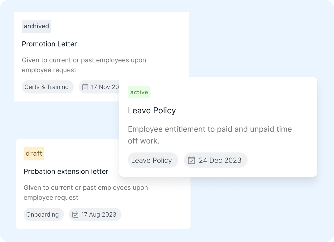 Simplify HR policies with one-click distribution