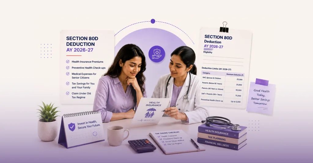 Section 80D Deduction for AY 2026-27: Complete Guide to Health Insurance Tax Benefits & Limits