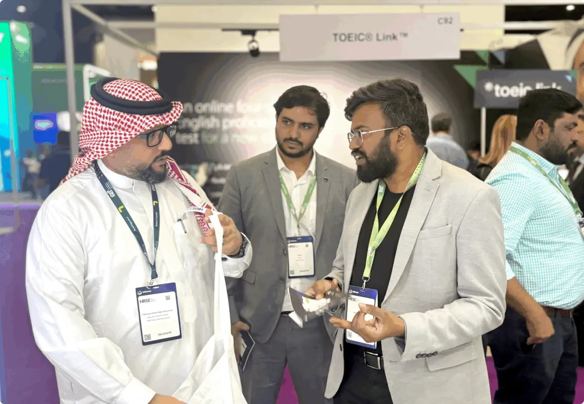 The Keka team posing at the Keka booth at HRSE Dubai 2025