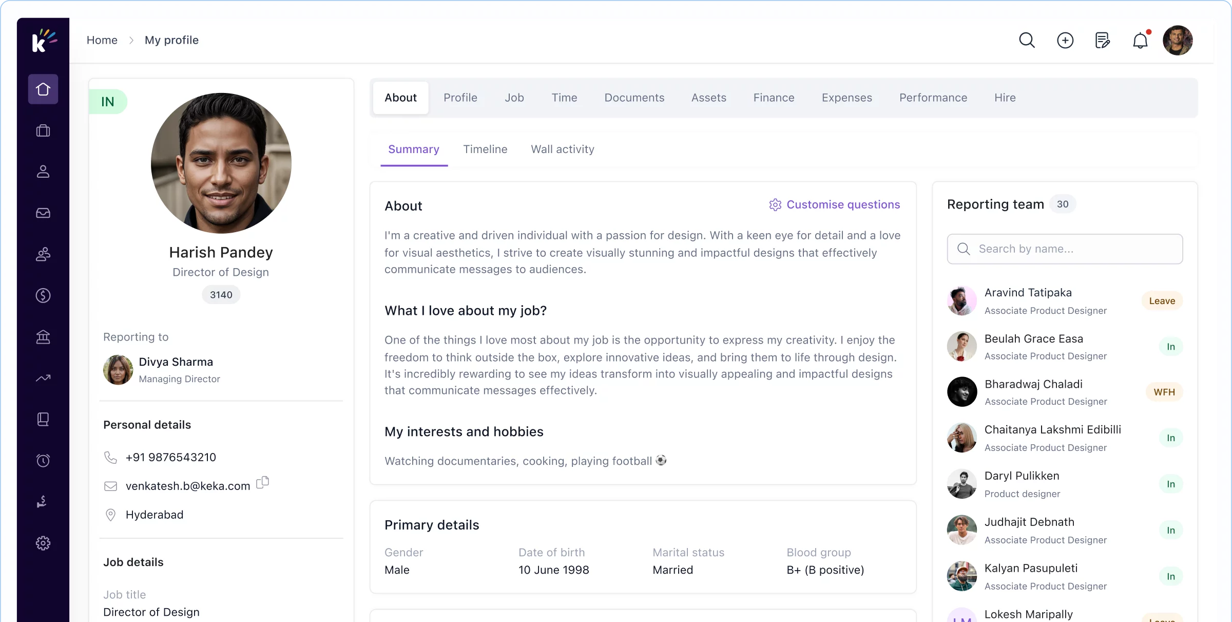 Employee profiles that put all  workforce data in one place