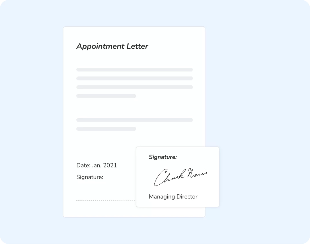 Zip through approvals with built-in e-signatures!