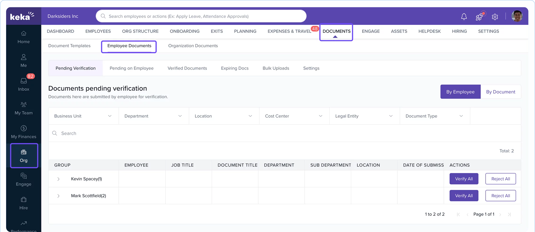 One hub for every employee  record. None of the chaos.