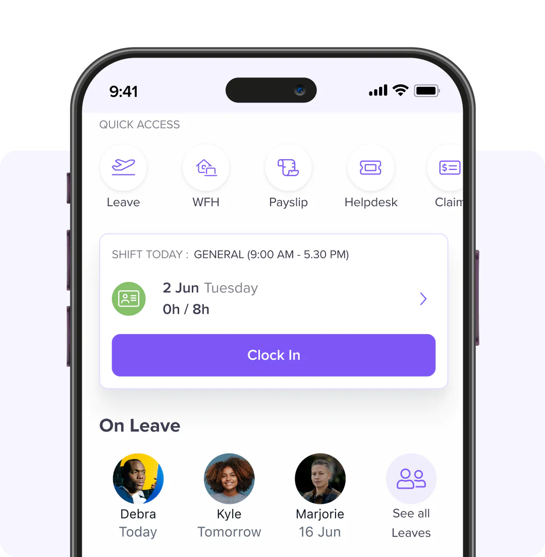 Make punch-ins as smooth as butter with the Keka mobile app